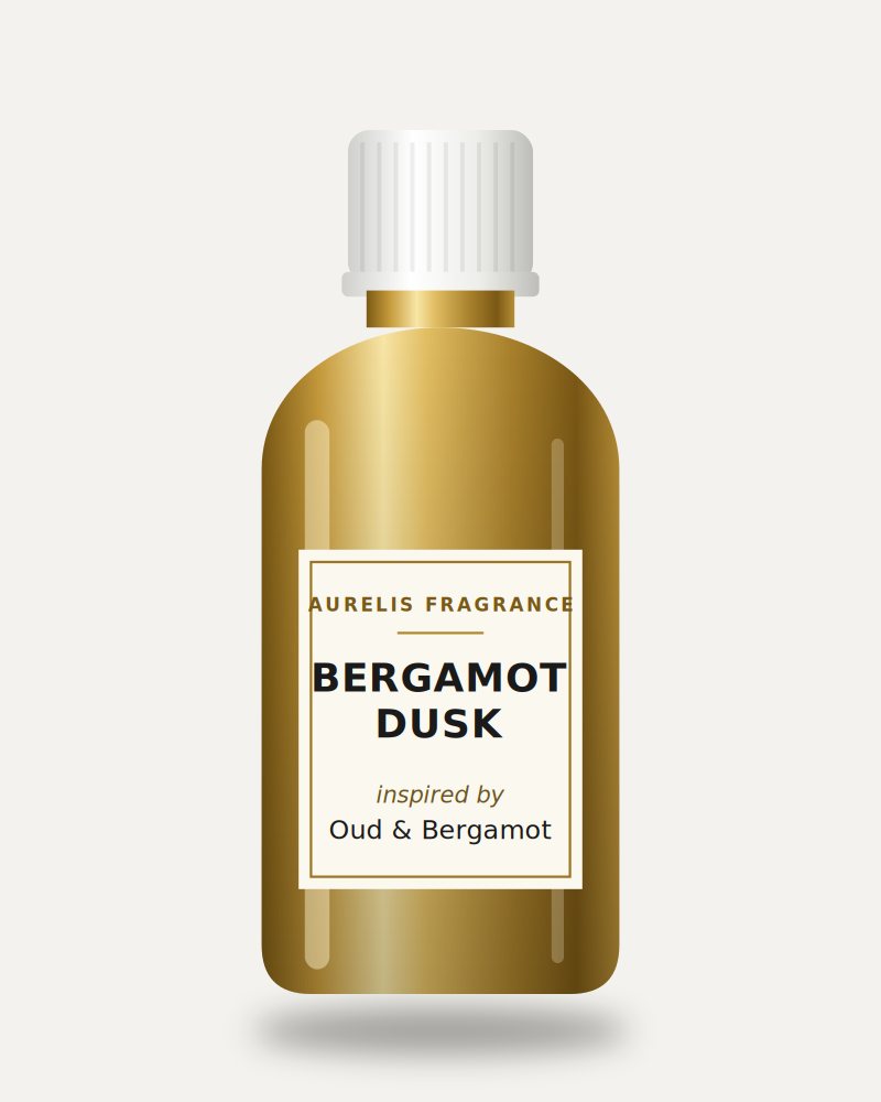 Bergamot Dusk — Fragrance Oil in a gold Aurelis Fragrance can